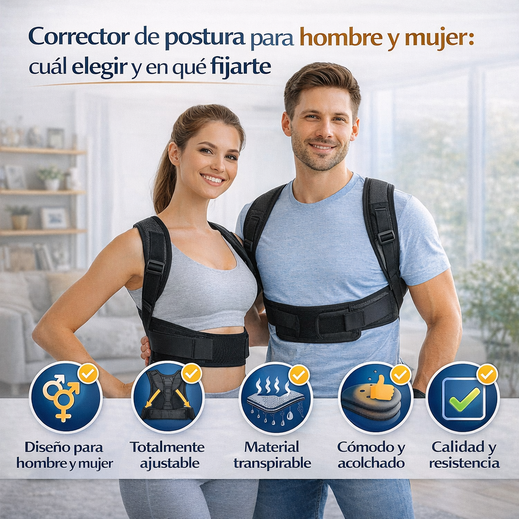 Corrector de postura para hombre y mujer: cuál elegir y en qué fijarte
