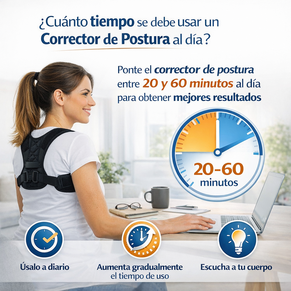 Cuánto tiempo se debe usar un corrector de postura al día