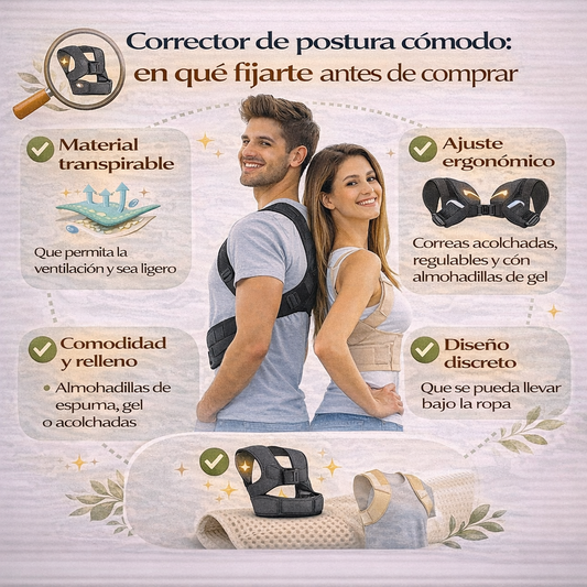 Corrector de postura cómodo: en qué fijarte antes de comprar